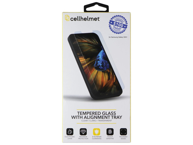 CellHelmet Tempered Glass with Alignment Tray for Samsung Galaxy S24+