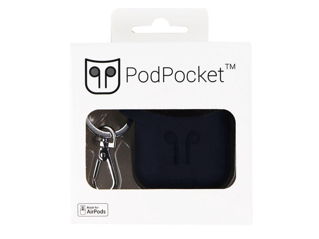 PodPocket Airpods Case with Keychain for Apple Airpods - Indigo Blue (PP-1002)