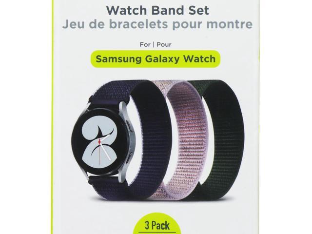 PureGear 3 Pack Nylon & Velcro Watch Band Set for Samsung Galaxy Watch 5/6