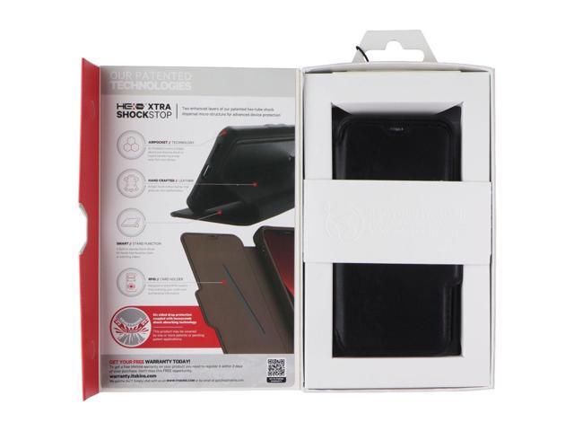 ITSKINS Hybrid // Folio Leather Wallet Case for Apple iPhone 12 Mini - Black