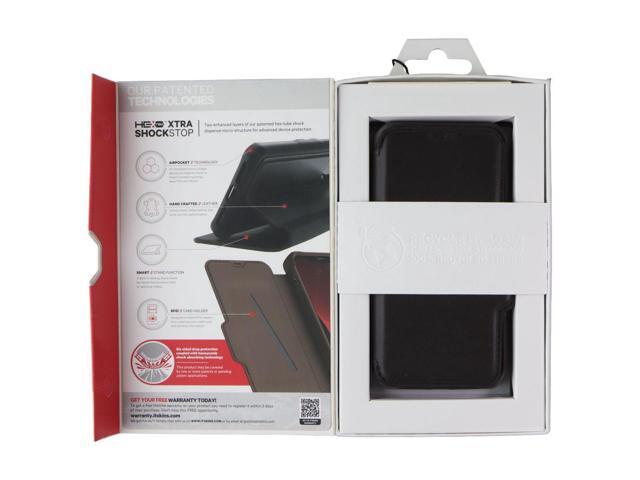 ITSKINS Hybrid // Folio Leather Wallet Case for Apple iPhone 12 Mini - Brown