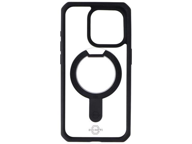 ITSKINS Hybrid_R // Stand Case for Apple iPhone 15 Pro - Black