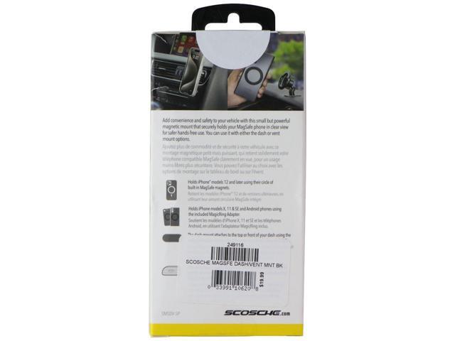 Scosche MagicMount MagSafe Dash/Vent Car Mount with Vent Clip - Black