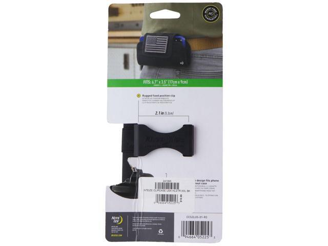 Nite Ize Horizontal Clip Case Universal Holster (XXL) - Black/USA Patch