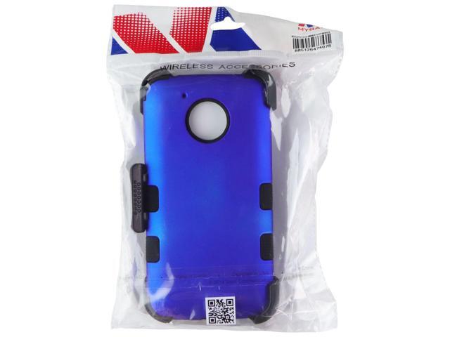 Mybat Anti-Slip Case + Holster for Motorola Moto E4 Plus - Blue/Black
