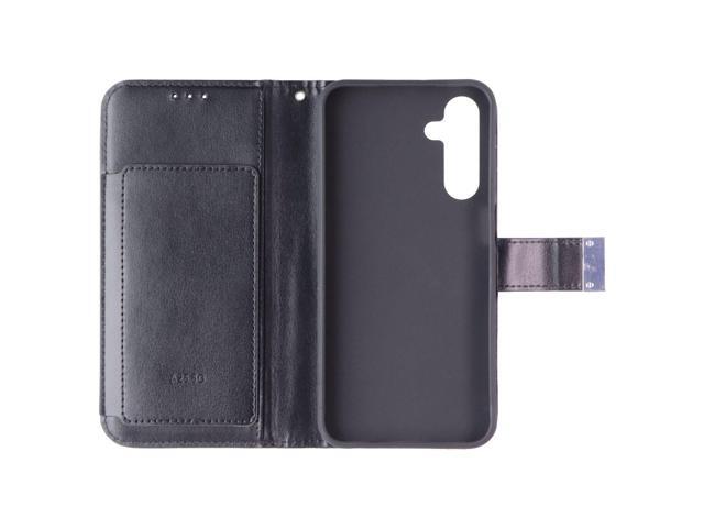 SYB Tech Accessory Folio Case for Samsung Galaxy A25 5G - Black Leather