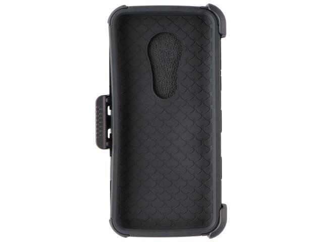 MyBat Dual Layer Case & Holster for Motorola Moto G6 Play - Matte Black
