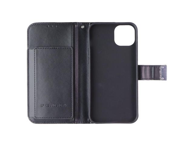 MyBat Xtra Series Folio Wallet Case for Apple iPhone 15 Plus - Black