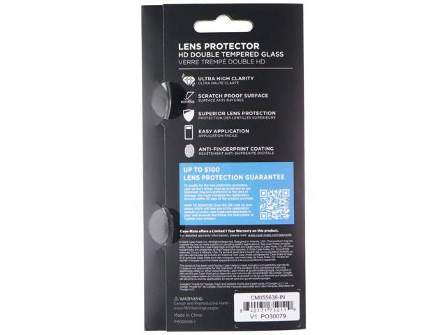 Case-Mate Double Tempered Glass Lens Protector for Google Pixel 9a