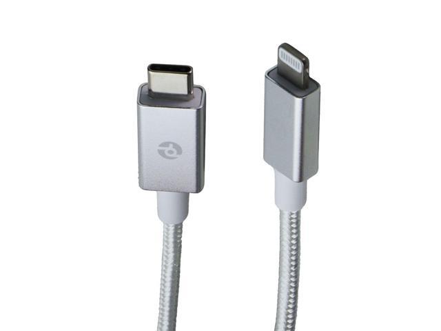 PowerLab USB-C to Lightning (8-Pin) Cable + USB-C/USB-A Wall Charger - White