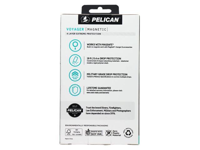 Pelican Voyager Case & Holster for MagSafe for Apple iPhone 16 - Clear