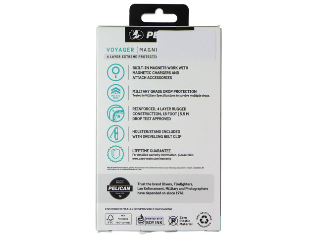 Pelican Voyager Series Case & Holster for Samsung Galaxy S25 - Black