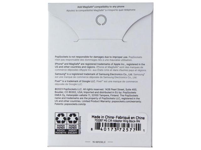 PopSockets - MagSafe PopGrip Universal Magnetic Grip & Stand with Adapter Ring for Cell Phones - Red Red Wine Enamel - image 2