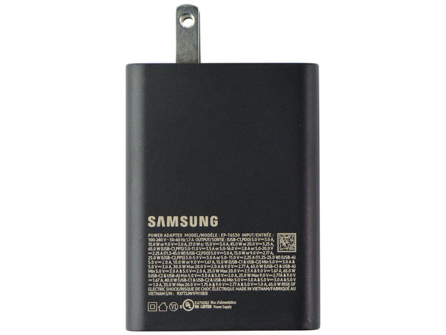 Samsung 65W Power Adapter Trio with 2x USB-C and USB-A Port - Black (EP-T6530)