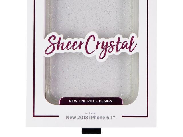 Case-Mate Sheer Crystal Series Hard Case for Apple iPhone XR - Clear/Glitter
