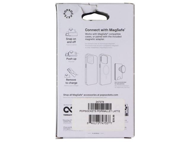 PopSockets Magnetic Phone Wallet+ w/Adapter Ring for MagSafe - Latte