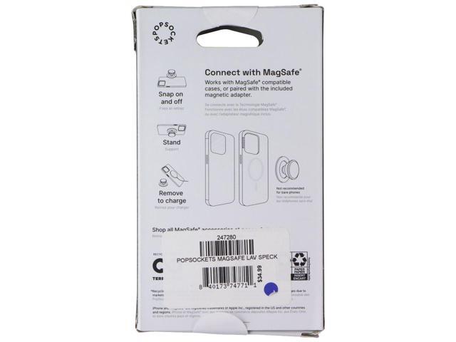 PopSockets Phone Grip & Stand for MagSafe with Adapter Ring - Sugar Plum Speckle