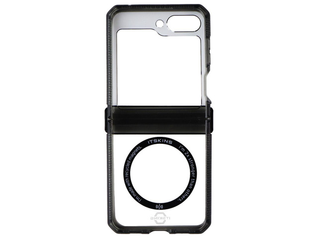 ITSKINS Hybrid_R Clear // Hinge Case for MagSafe for Galaxy Z Flip5 - Smoke