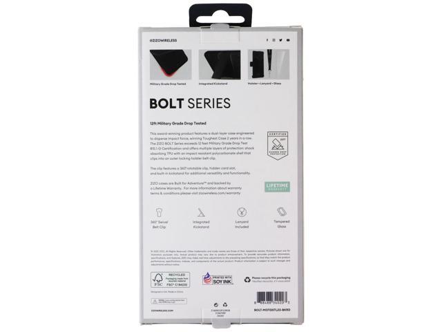 ZIZO Bolt Series (Case/Screen/Holster) for Moto G Stylus 5G (2023) - Black/Red