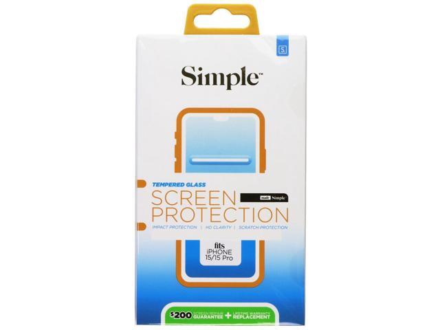 Simple Tempered Glass Screen Protector for Apple iPhone 15/15 Pro