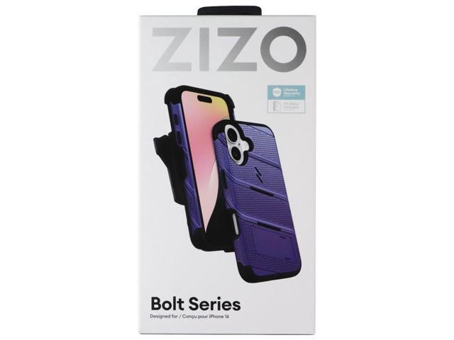 ZIZO Bolt Series Bundle (MagSafe Case/Holster/Screen) for Apple iPhone 16 - Blue