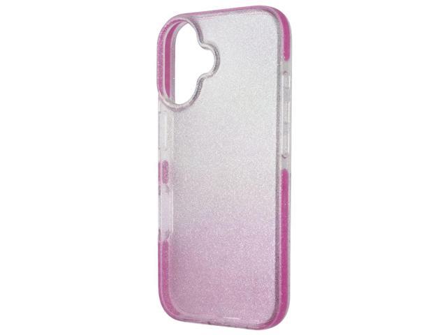 PureGear Slim Shell Designer Series Case for Apple iPhone 16 - Pink/Glitter