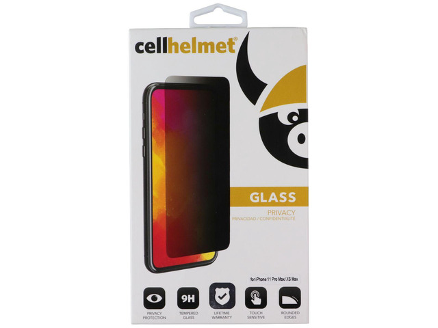 CellHelmet Glass Screen Protector for Apple iPhone 11 Pro Max/XS Max - Privacy