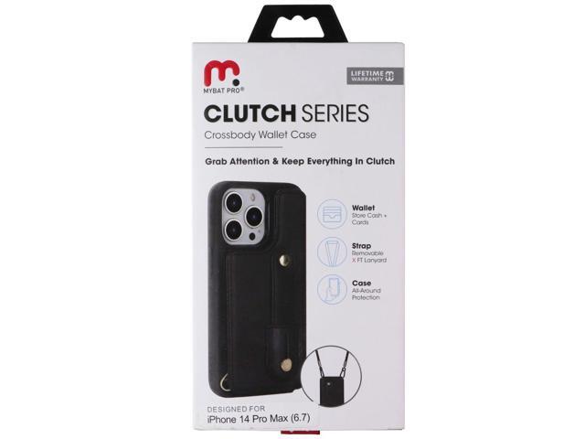 Mybat Pro Clutch Series Crossbody Wallet Case for iPhone 14 Pro Max - Black