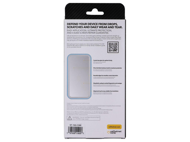 CellHelmet Tempered Glass Screen Protector w/Align Tray for Apple iPhone 17 Pro