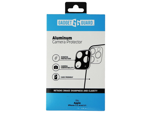 Gadget Guard Aluminum Camera Protector for Apple iPhone 13 mini and 13 - Black