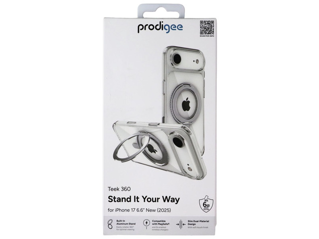 Prodigee Teek 360 Kickstand Case for MagSafe for Apple iPhone 17 Air - Clear
