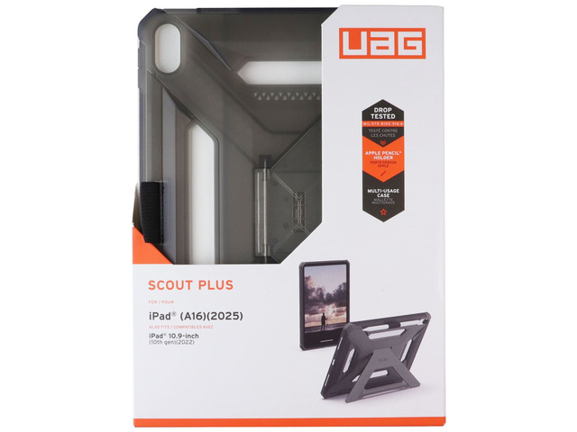 UAG Scout Plus Case for Apple iPad 11-in (A16/2025) / 10.9-in (10th/2022) - Ash