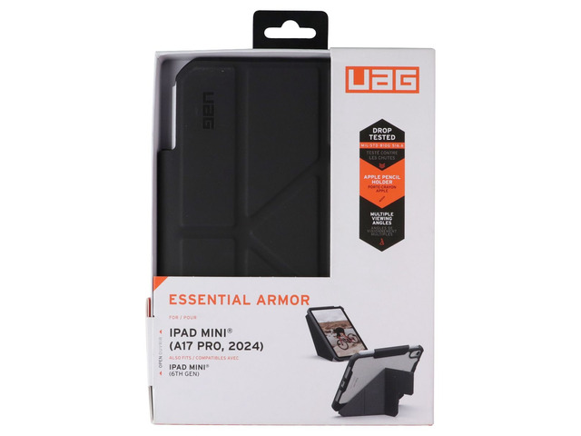 UAG Essential Armor for Apple iPad Mini 7th Gen (A17 Pro, 2024)/6th Gen - Black