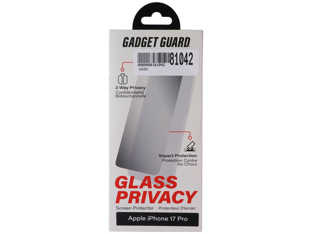 Gadget Guard Glass Privacy Screen Protector for Apple iPhone 17 Pro