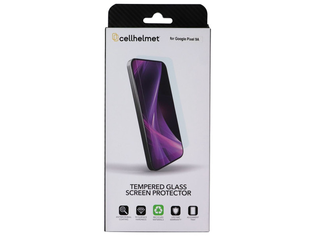 CellHelmet Tempered Glass Screen Protector w/Align Tray for Google Pixel 9a