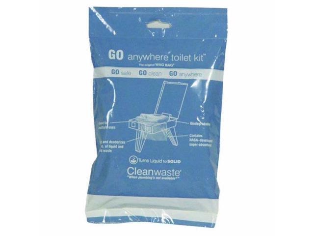 CLEANWASTE D313W50 Toilet Kit,Biodegradeable,PK50
