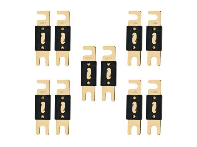 The Wires Zone High-Quality Gold Plated 500A Amp ANL Fuse (10 Pack)