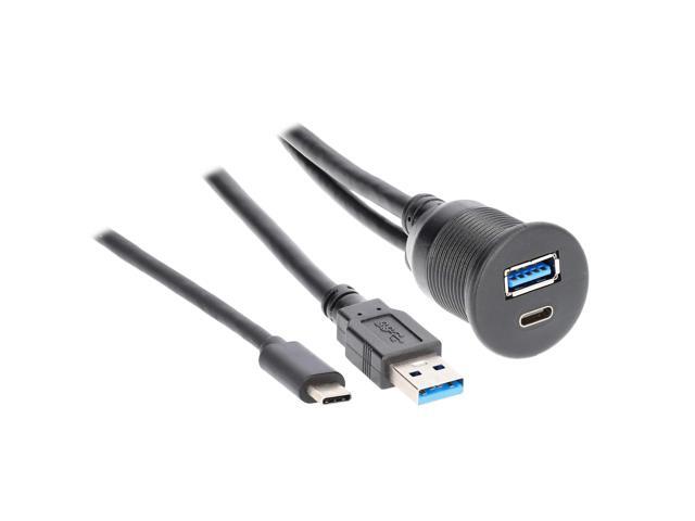 The Install Bay IBR114 USB A 3.0 + USB-C Charge And Data Flush Mount