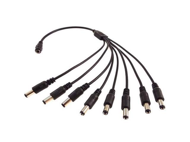 DC 1 to 8 Power Splitter Adapter Cable Cord for 12V CCTV Security Cameras