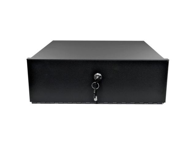 heavy duty 15' x 15' x 5' dvr security lock box 16 gauge with exhaust fan for cctv security systems - black