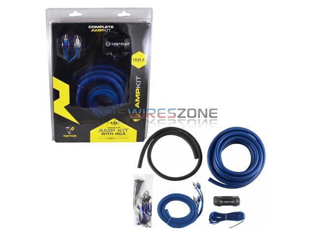 Raptor R2AK0 1/0 Gauge 1/0 AWG Complete Amplifier Kit for Up to 1500W Systems