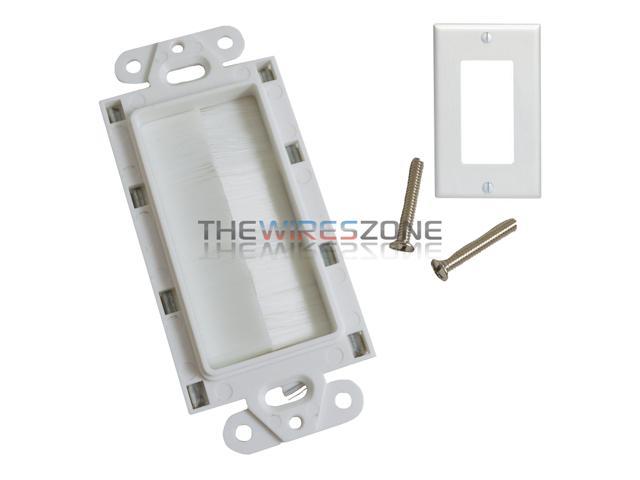 Photos - Chandelier / Lamp White Plastic Single Gang Decora Style Home Office Wall Face Plate 1-Gang