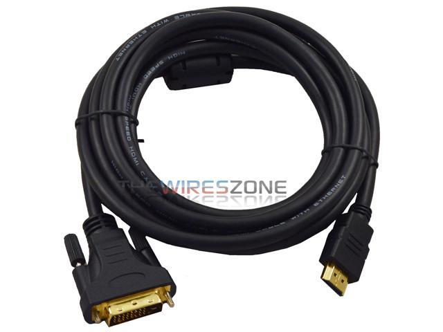 Premium 14ft. HDMI Male to DVI Male Gold Adapter Cable HDTV 1080p LED LCD Cord