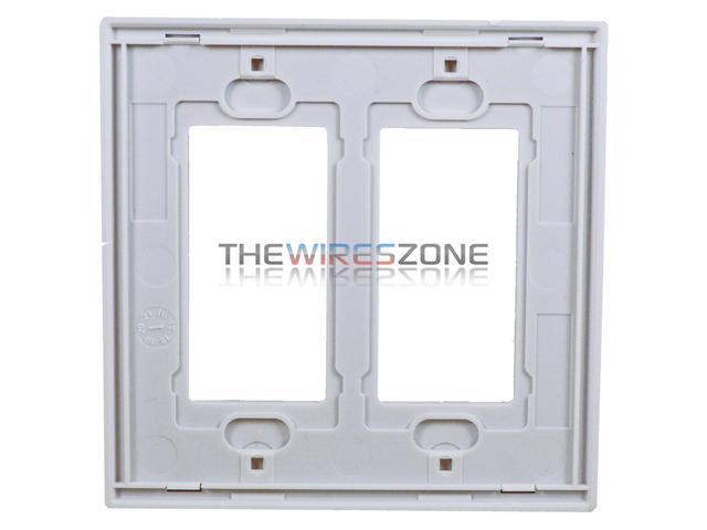 Photos - Chandelier / Lamp 2-Gang Screwless Decorator Wall Plates GFCI Rocker Switch Outlet White (5/