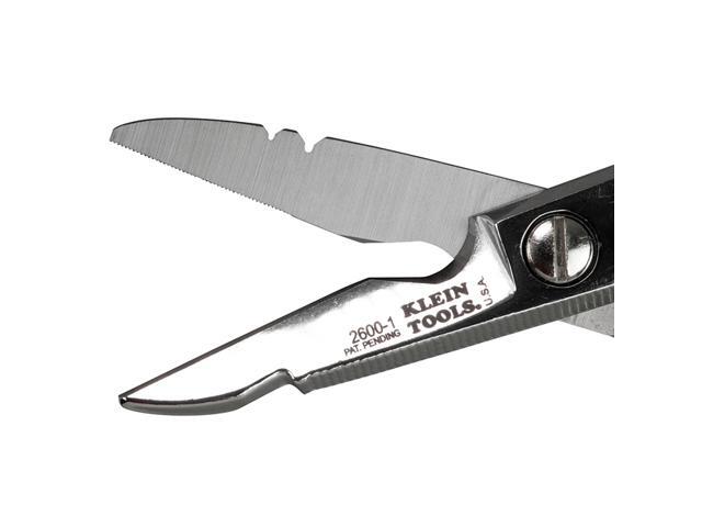 Klein Tools 26001 All Purpose Electrician's Scissors Nickel Plated 2600-1