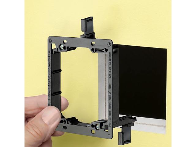 Arlington LV2 2-Gang Low Voltage Device Mounting Plate for 1/4' - 1' Thick Walls