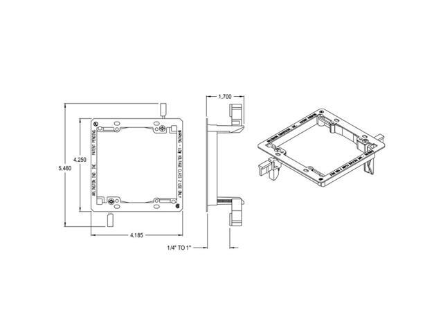 Arlington LV2 5-Pack 2-Gang Low Voltage Mounting Plate for 1/4' - 1' Thick Walls