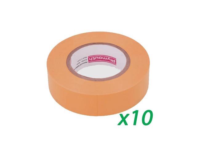 (10 Pack) Plymouth 3904 Orange Vinyl Weather Resistant Electrical Tape 3/4' x 60'