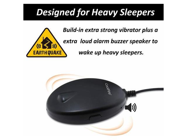 CoolFire Wooden Vibrating Alarm Clock for Heavy Sleepers Adults, Loud Alarm Clock for Heavy Sleepers, Bed Shaker Alarm Clock, Smart Alarm Clock,...
