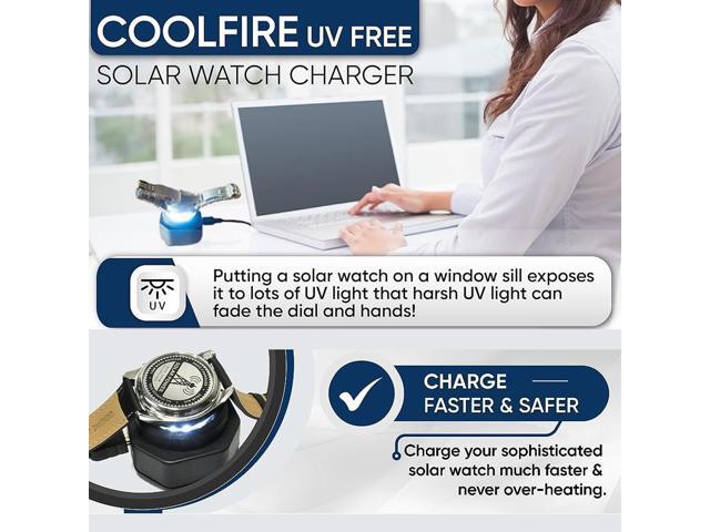 Solar Watch Fast Charger for All Eco Solar Watches Reloj Hombre Solar Pad Power Smart Watch Portable Battery Charger Automatic - Model 1046